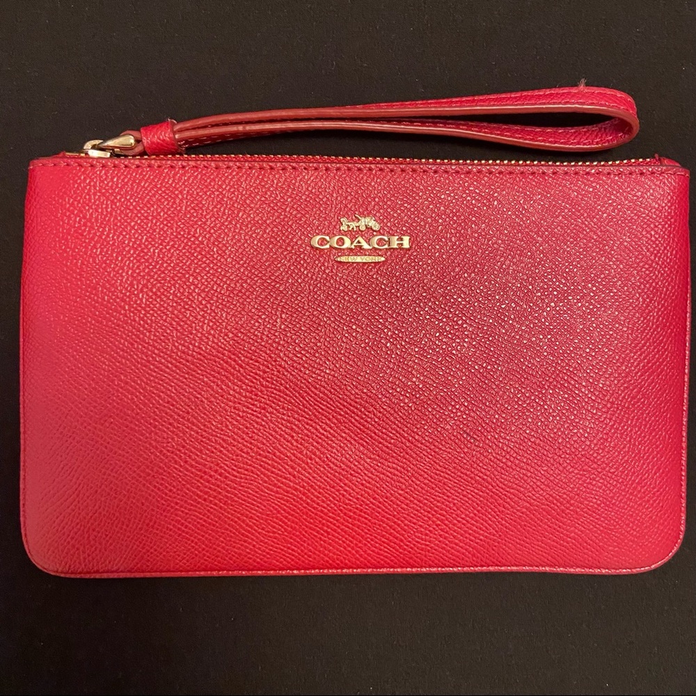 Red coach wristlet
